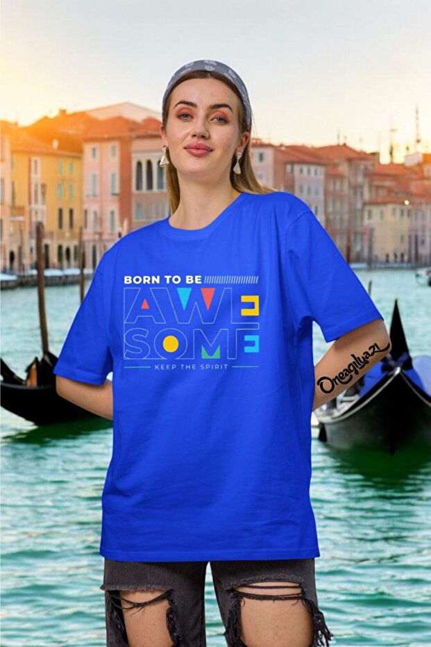 Born to Bea Printed Women's Oversize T-Shirt