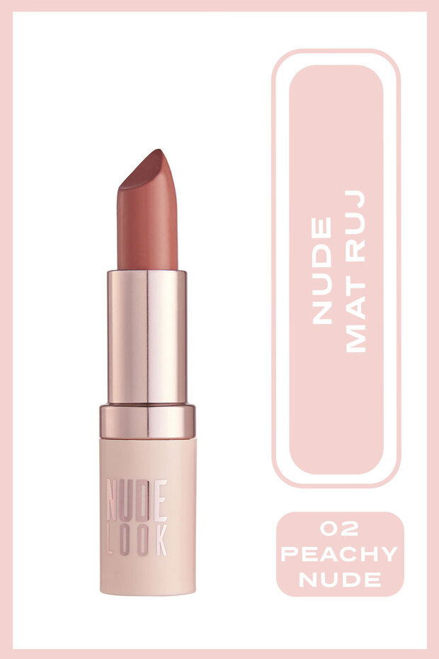 Nude Look Perfect Matte Lipstick 02 Peachy Nude Mat Ruj 4,2 g - 1