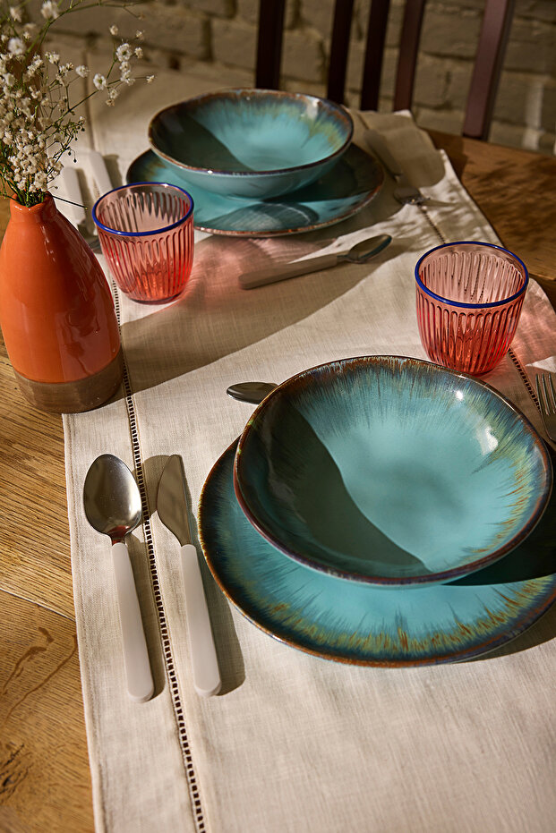 Rózsaszín-kék 4 db-os üvegkészlet - 2