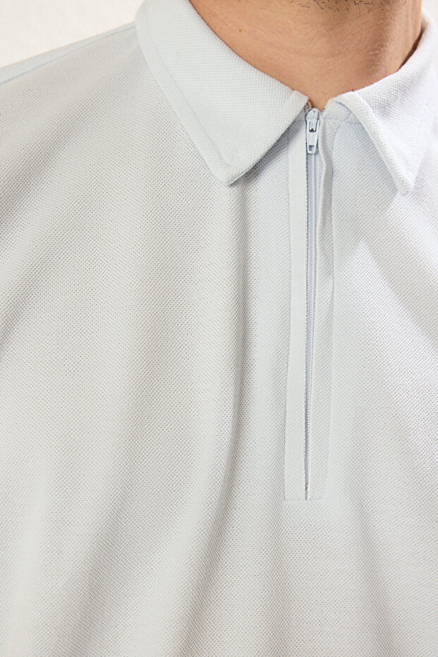 Mavi Regular/Normal Kesim Pike Fermuarlı Polo Yaka T-Shirt TMNSS23PO00019 - 4