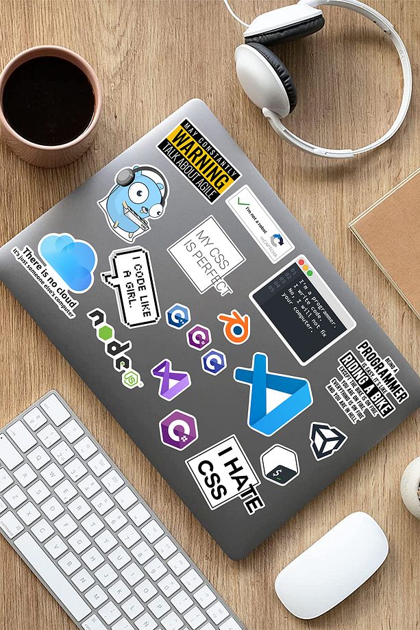 Yazılım & Yazılımcı Temalı Laptop Notebook Tablet Sticker Set 5 - 1