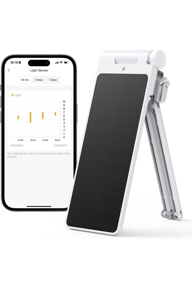 Smart Solar Panel Charger for SwitchBot Curtain Rod 3 and U Rail 3 Support Low Light Charging