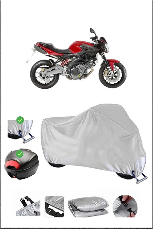 Aprilia Shiver900 Rear Bag Lock Compatible Waterproof Motorcycle Tent-Gray