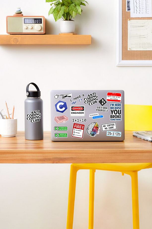 Yazılım & Yazılımcı Temalı Laptop Notebook Tablet Sticker Set 3 - 5