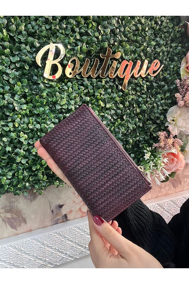 Örgü Model Kağıt ve Bozul Para Bölmeli Kadın Cüzdan - 2