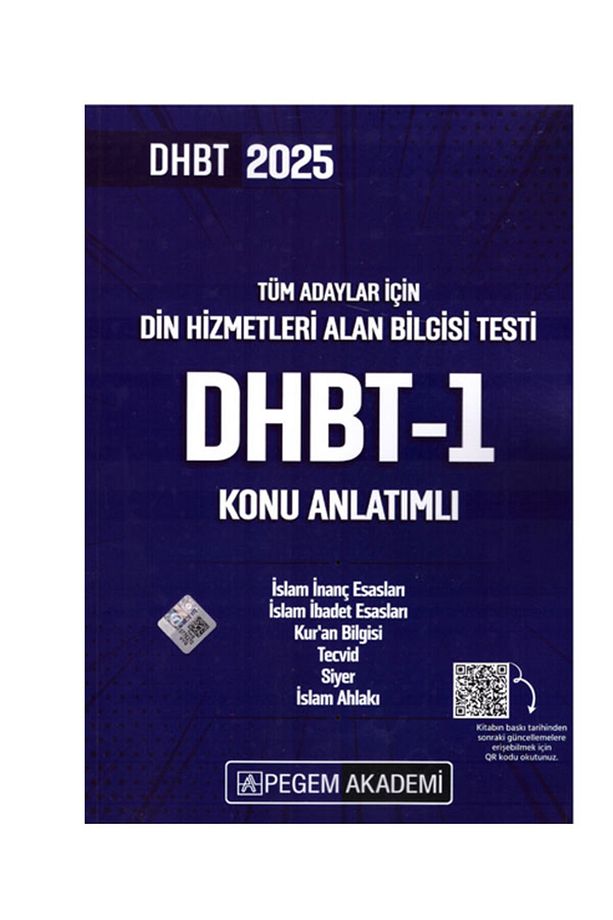 2025 Pegem Dhbt 1-2 Din Hizmetleri Alan Bilgisi Testi Tüm Adaylar Için Konu Anlatımlı Set - 2