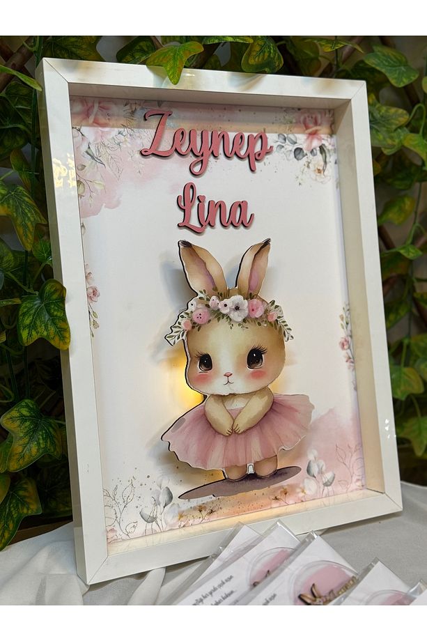 Bebek Ledli Kapı Süsü Hediyelik,Duvar Süsü Bebeğinizin İsmine Hazırlanıyor - 2