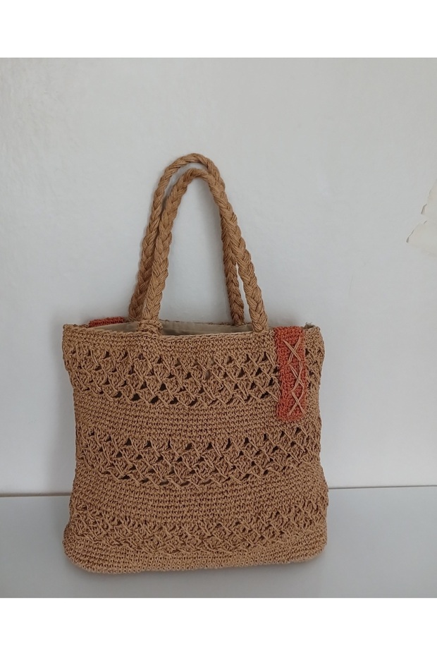 Kağıt İpten Örme Çanta ( El Örmesi ) - 2