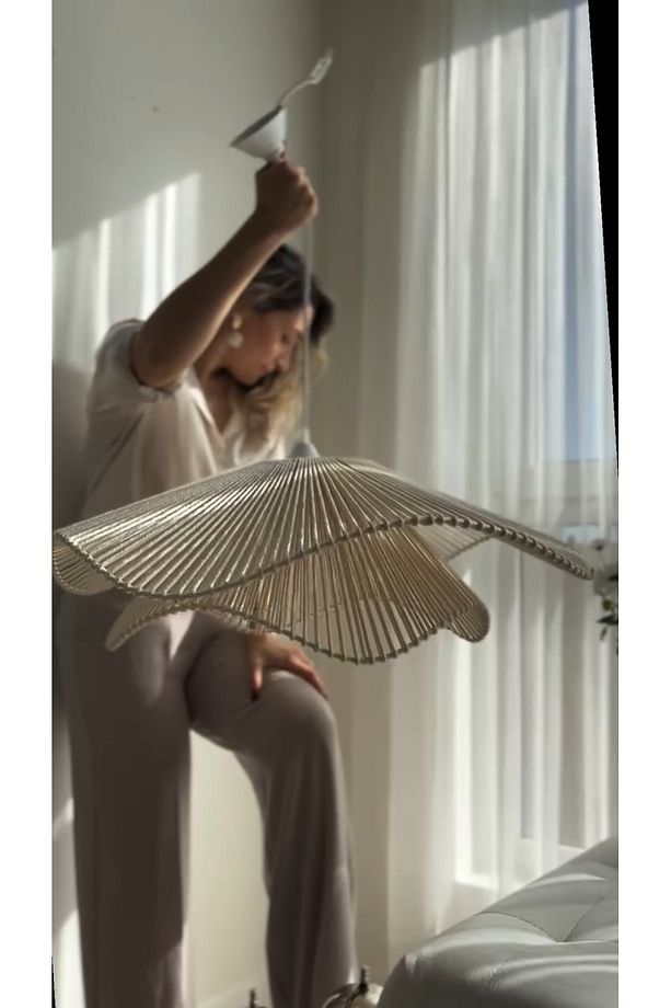 LUMİNART Rustik Tarz Bohem avize Makrome avize Salon avize Yatak Odası Avize Rattan Avize - 1