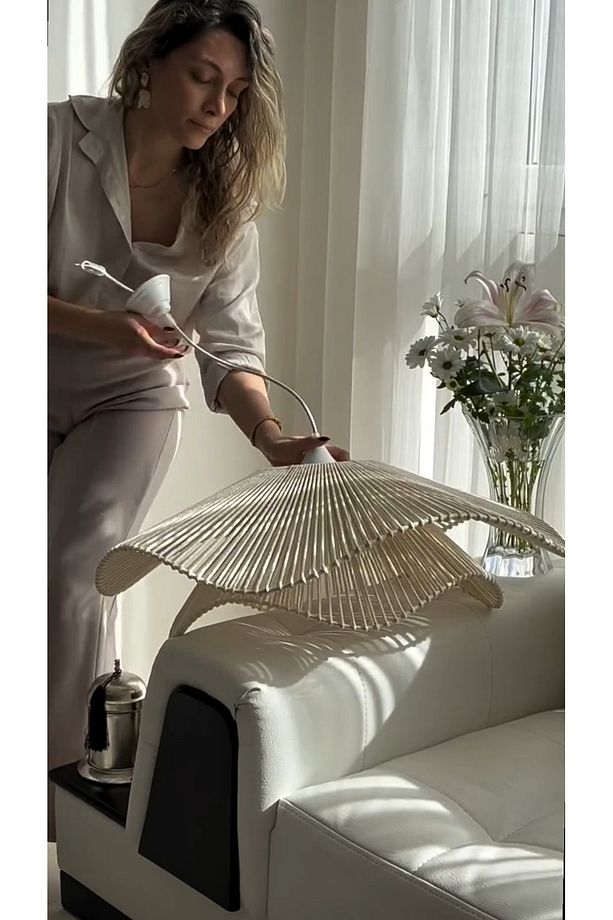LUMİNART Rustik Tarz Bohem avize Makrome avize Salon avize Yatak Odası Avize Rattan Avize - 4
