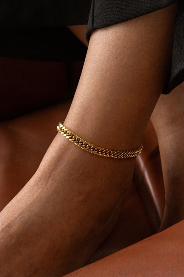 Steel Take Gurmet Chain Anklet Suitable for Daily Use Miami Large Cuban Anklet 6mm 22cm 3cm