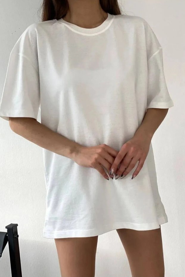 Oversize Cotton Women's T-Shirt - Basic Model