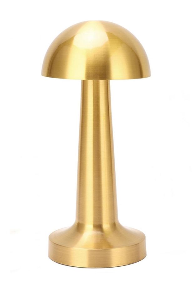 CATA Gold Renk Mantar Model Dimmerli Şarjlı Masa Lambası - 1