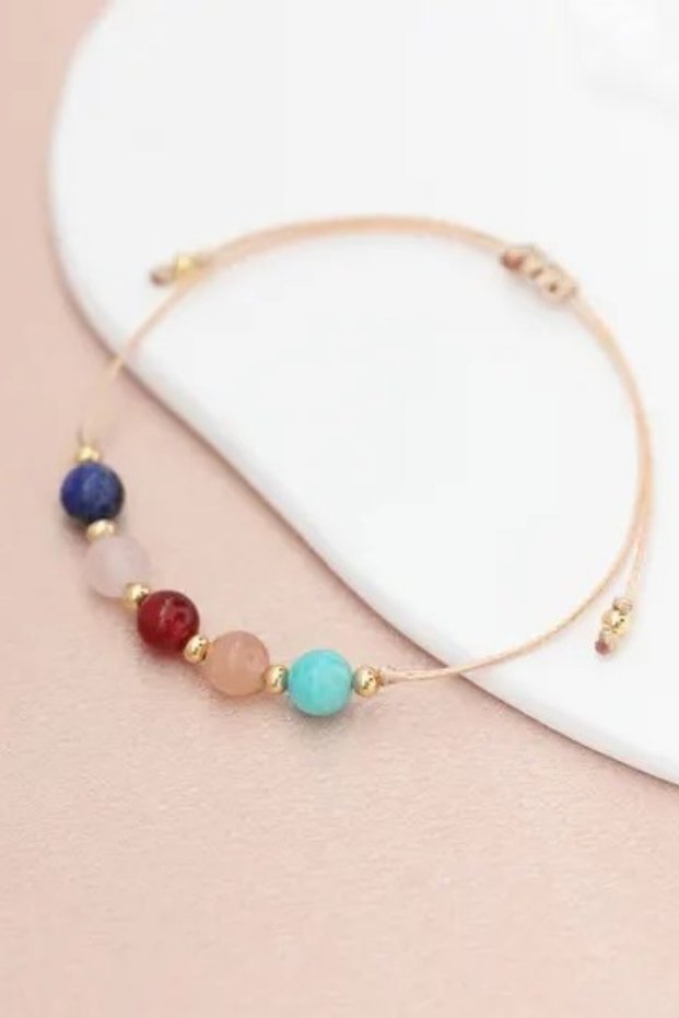 Positive Energy,Nazar, Luck Natural Stone Handcrafted Design Bracelet