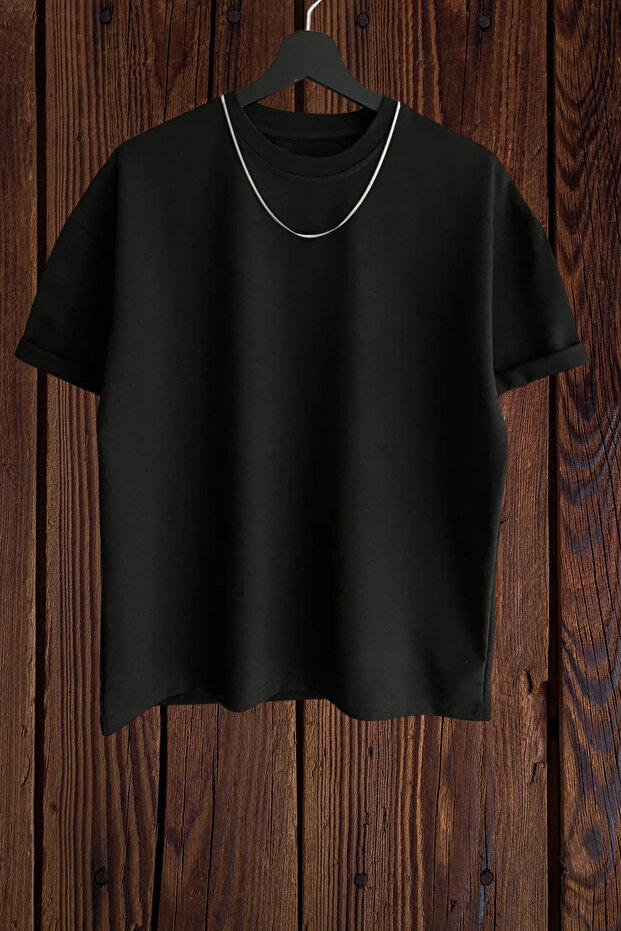 Wide Cut Cotton T-Shirt - Basic Model - 1