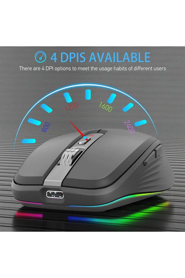 KABLOSUZ ŞARJLI RGB MOUSE - 2