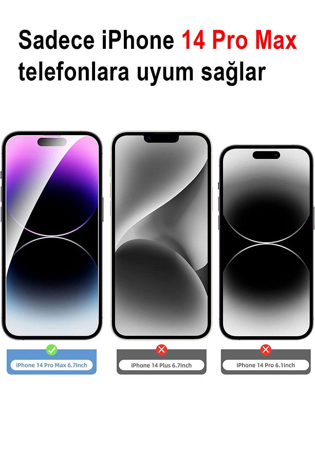 iPhone 14 Pro Max 6.7" Kırılmaz Cam 3 Adet Temperli Şeffaf Ekran Koruyucu(3'Lü Paket) - 3