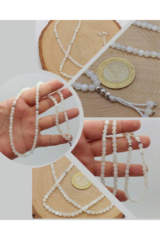 Moon Stone 99 Prayer Beads 4mm (17230)