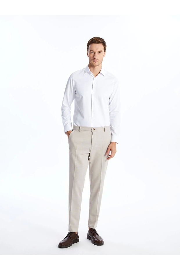 Lcwaıkı Formal Beige Slim Fit Men's Trousers