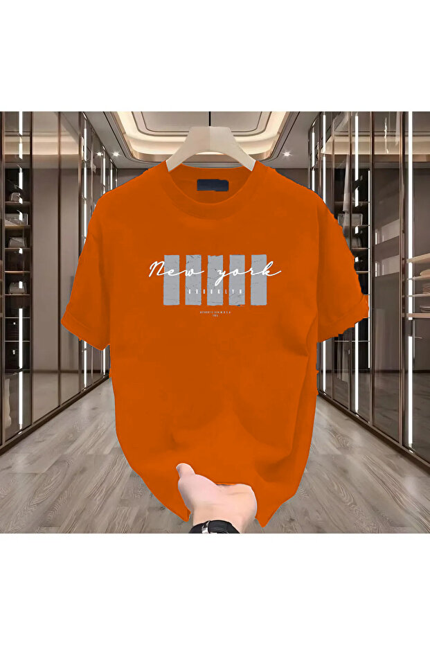 New York X Printed Black Tshirt