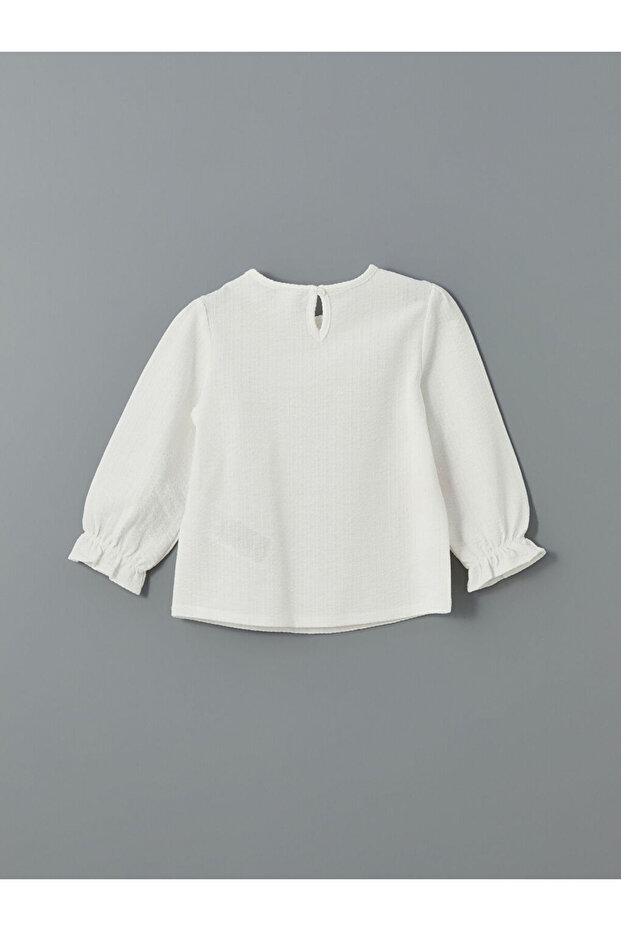 LCW Bisiklet Yaka Çiçekli Kız Çocuk Tişört - 5