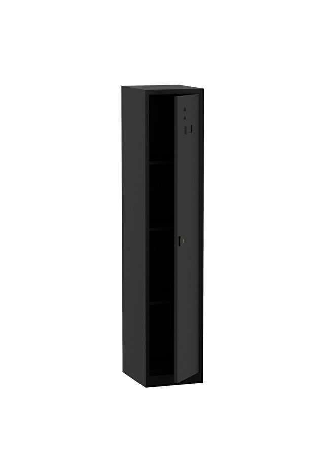 Godrej 1 Door Steel Locker with Heavy-Duty Construction Scratch-Resistant Black Finish