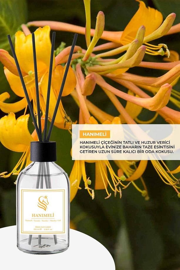 Hanımeli Çubuklu Oda Kokusu Honeysuckle Reed Diffuser 100ml - 4