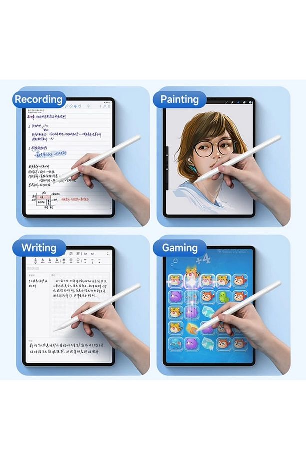 İos Android Windows Uyumlu Çizim Ve Tasarım İçin Dokunmatik Kalem Active Stylus Pen - 7