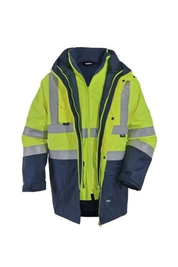 5+1 Reflective Winter Coat Parka Inside Removable Local Coat Worker Coat Engineer Coat
