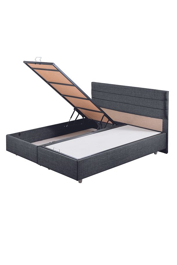 Sofia Ikili Set, Çift Kişilik Baza Başlık Seti, Antrasit - 4