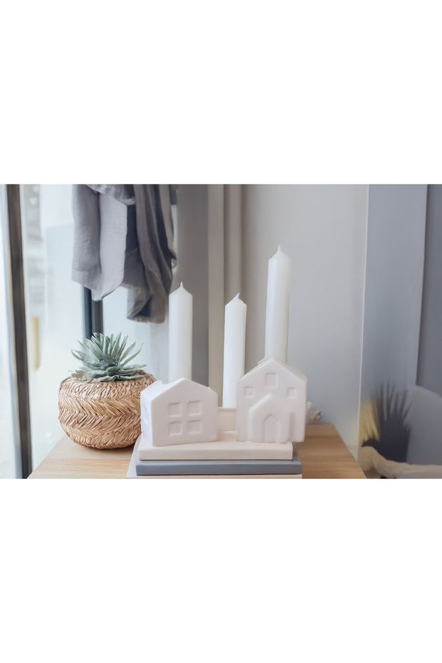 Ev Modeli 2'li Şamdan Mumluk - 3