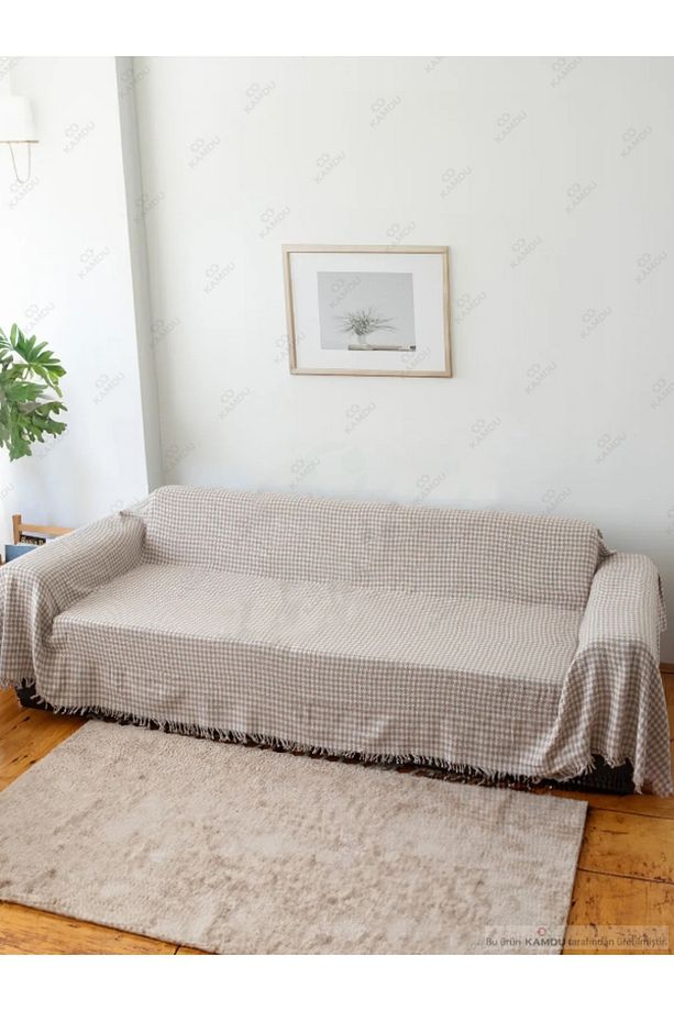170x300 cm Kazayağı Desen Koltuk Örtüsü, Pamuk Koltuk Örtüsü, Lüks Koltuk Örtüsü - 3