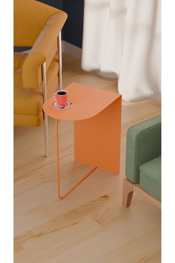Modern ve Minimalist Yan Sehpa - Yüksek Kalite Çelik, Çok Renkli Seçenekler - 1