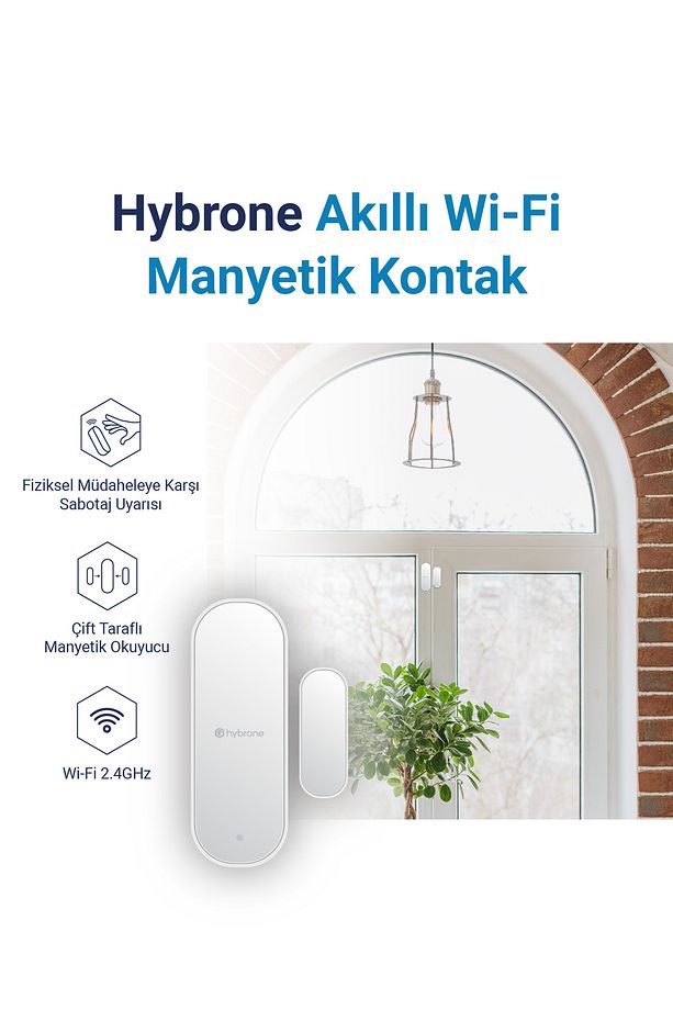 Akıllı Wi-fi Manyetik Kontak - Kapı Ve Pencere Sensörü, Fiziksel Müdahaleye Karşı Sabotaj Uyarısı - 2
