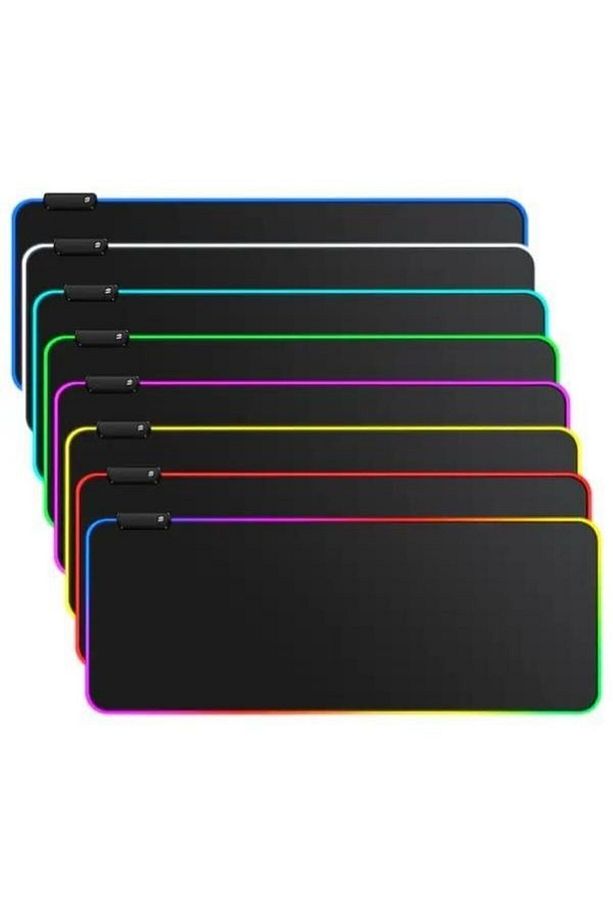 90x40 Rgb Mouse Pad Led Işıklı Speed Yüzey Su Geçirmez Gamepad Baskısız Siyah Renk Gaming Mousepad - 6