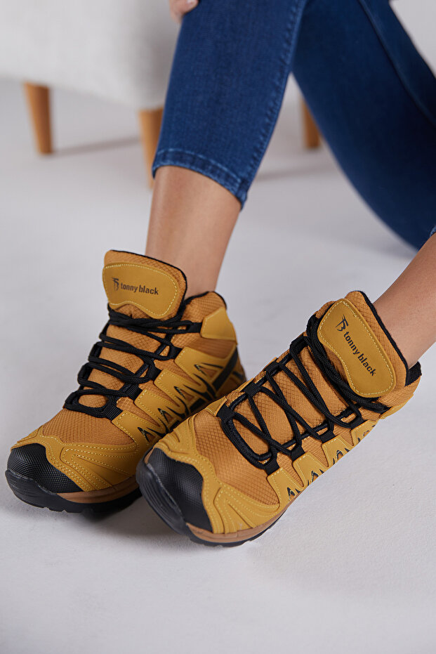 Unisex Camel Rahat Kalıp Bağcıklı Trekking Bot - 4