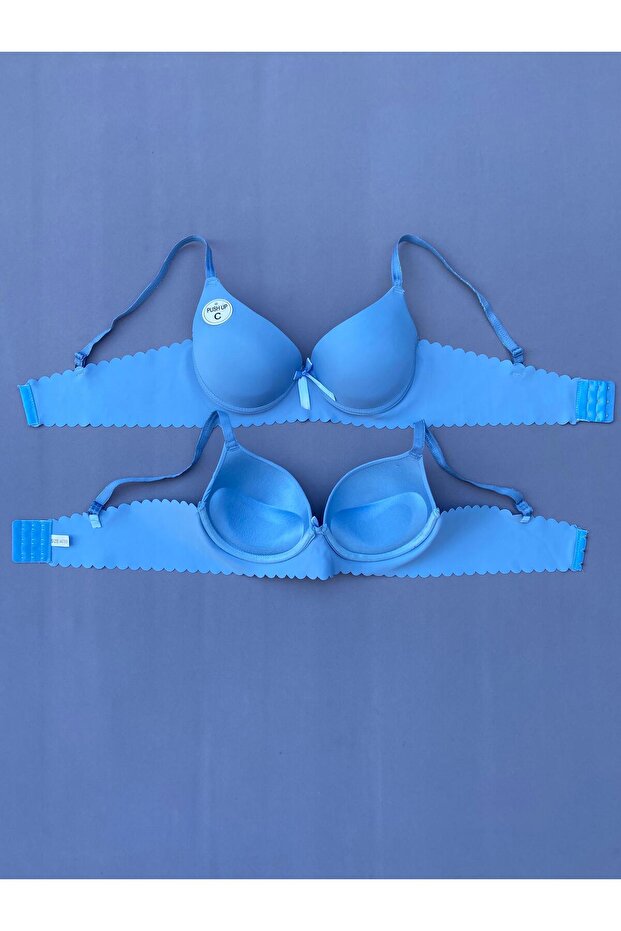 حمالة صدر تحت السلك أزرق سماوي مقصوصة بالليزر أزرق ليزري - 1