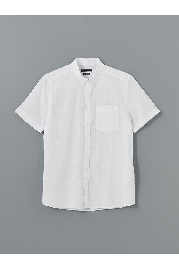 LCWAIKIKI Classic Regular Fit Keten Erkek Gömlek - 5