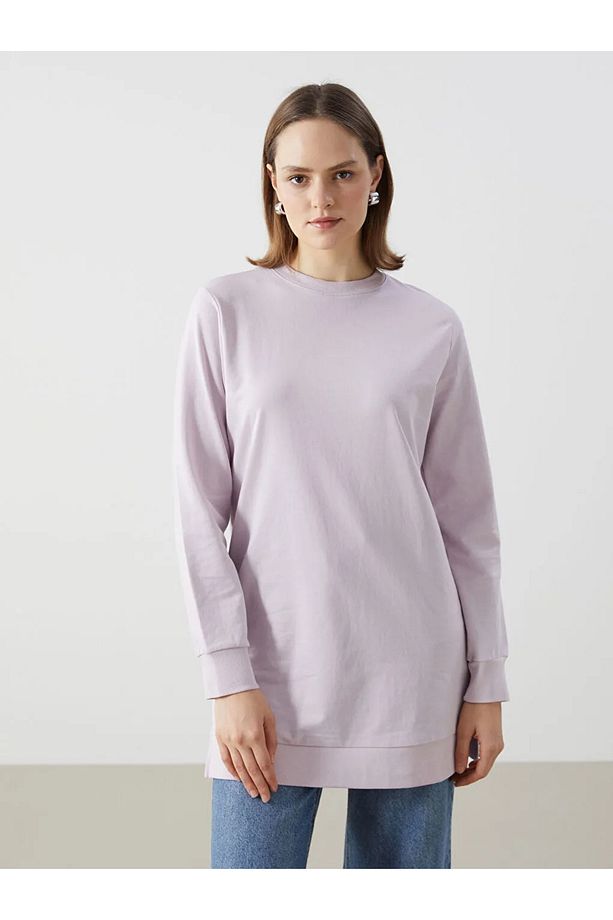 LCW Modest Bisiklet Yaka Kadın Sweatshirt Tunik - 1