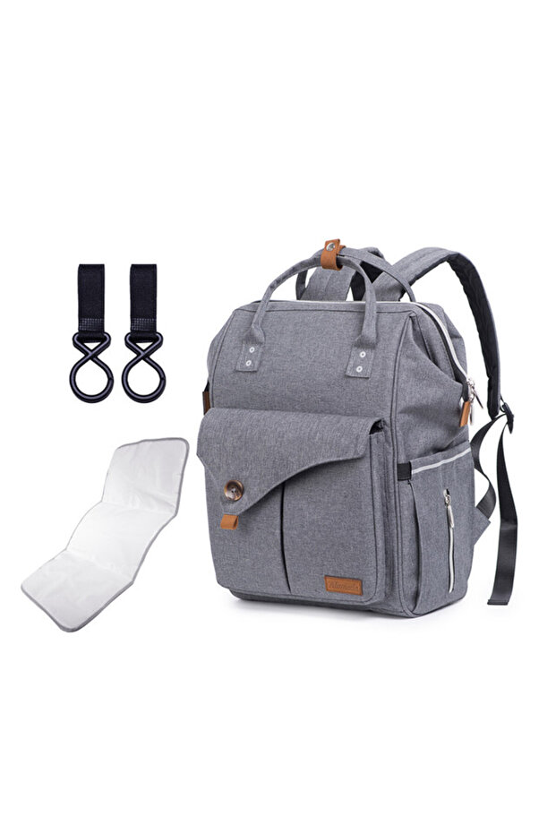 Diaper Backpack - Large - Grey - 5