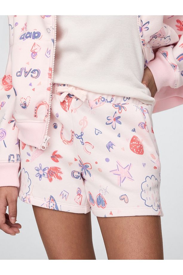 Kız Çocuk Pembe Gap Logo Fransız Havlu Kumaş Pull-On Şort - 2