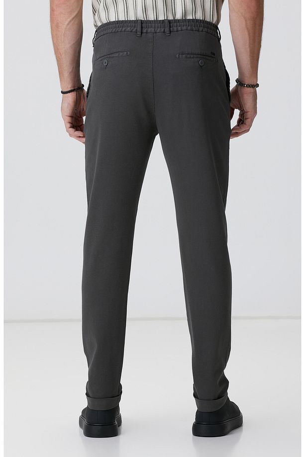 Antrasit Diyagonal Desenli Jogger Pantolon - 3