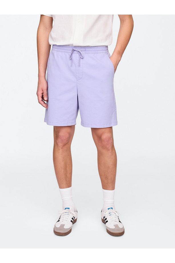 Erkek Mor Stretch Twill Şort - 5