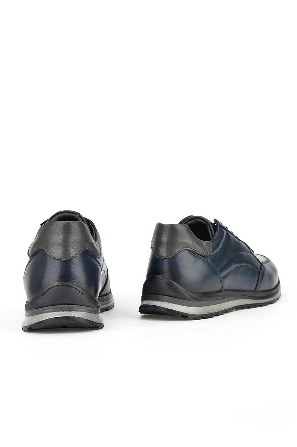 , Erkek Hakiki Deri Sneaker 1511002Z415 Lacivert - 3