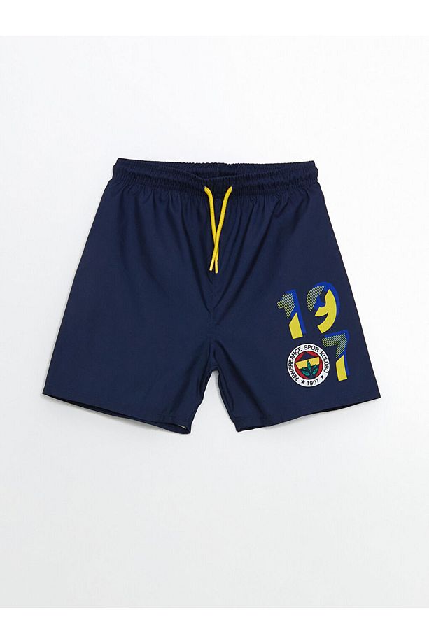 LCW Bisiklet Yaka Fenerbahçe Baskılı Erkek Çocuk Atlet ve Deniz Şortu - 7