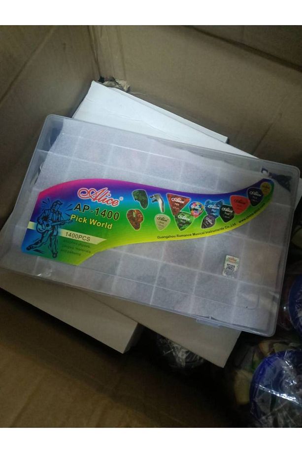 ALİCE AP-1400 MODEL ÖZEL KUTULU KARMA 1400 ADET GİTAR PENA SETİ - 4