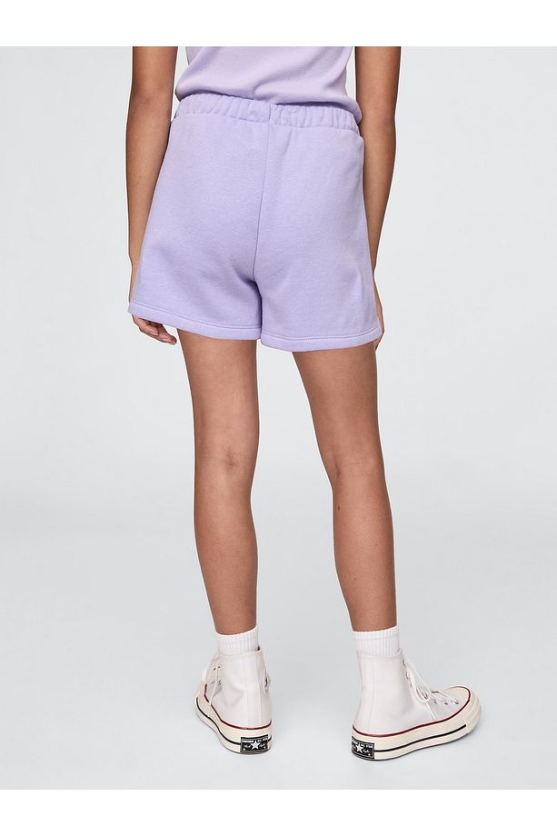 Kız Çocuk Lila Gap Logo Fransız Havlu Kumaş Pull-On Şort - 3