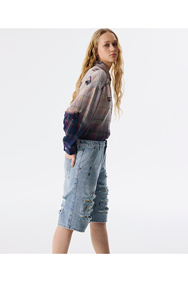 ESKİTME EFEKTLİ BERMUDA - 6