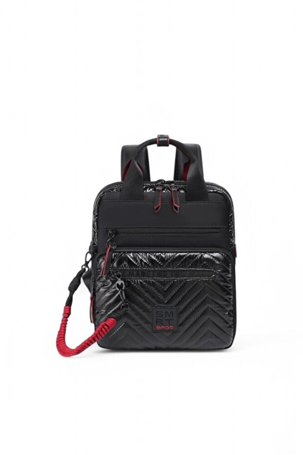 Krinkıl Black-Claret Red Women's Backpack Smk 3250