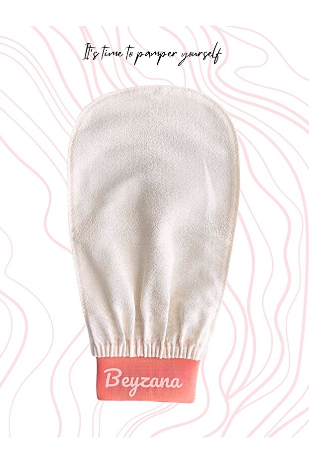 1 Piece Ecru Bath Shower Scrub Exfoliating Glove 100% Flush Silk For Women And Men